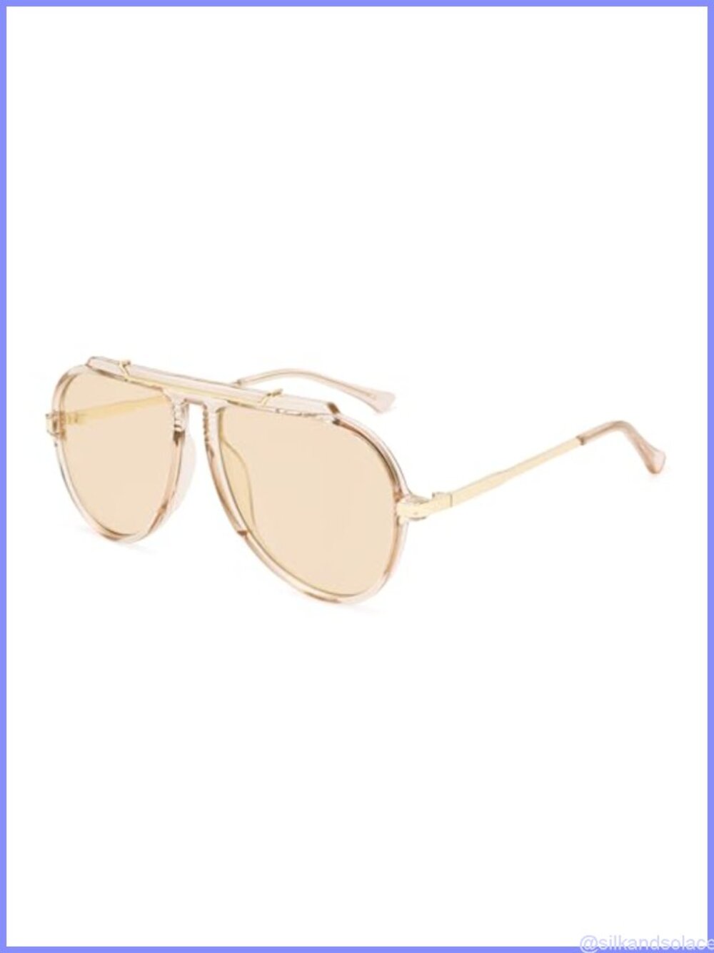 Oversized Retro 70s Aviator Sunglasses UV400 Polarized Full Frame